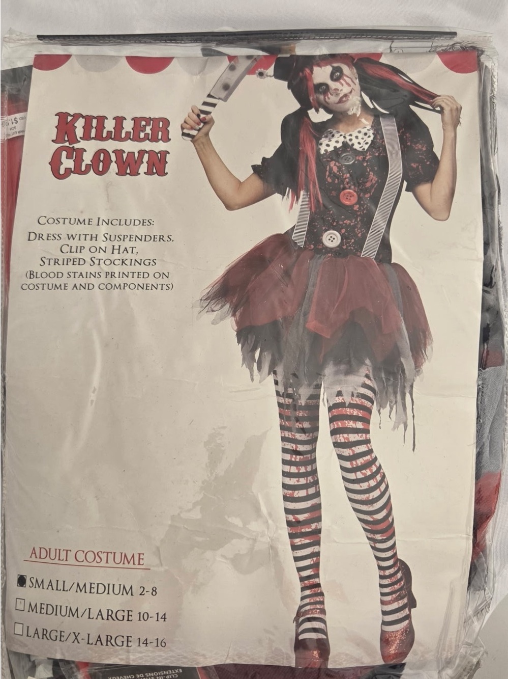 Killer Clown Women’s Costume Dress by